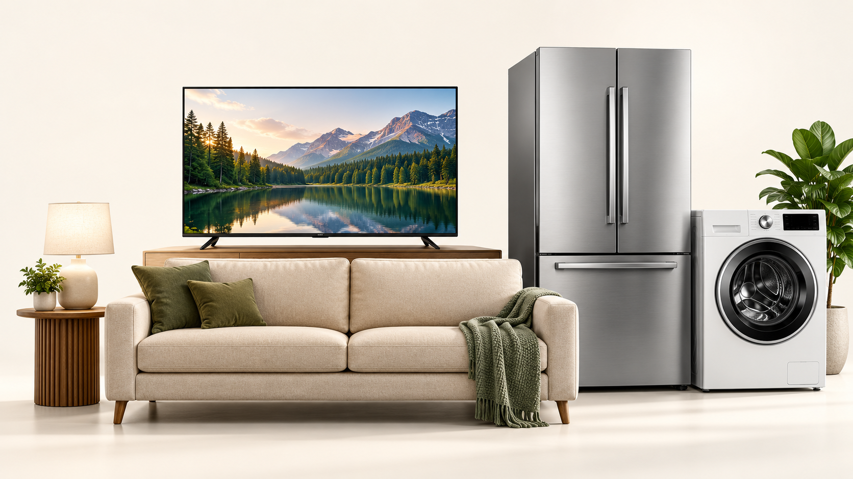 Television, refrigerator, sofa and washing machine available through the General Marketplace